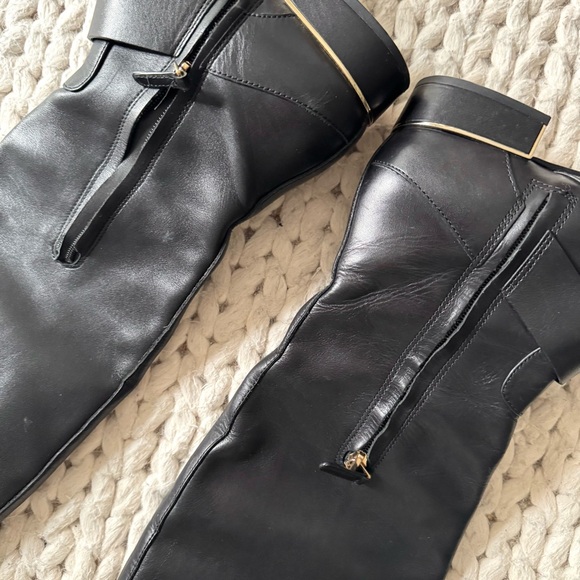 Tory Burch Black Leather Sofia Riding Boot, size 6.5 - Picture 10 of 12